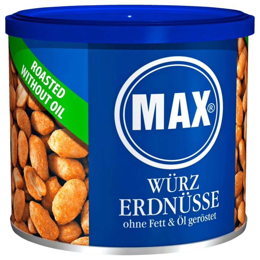 Max Würz Erdnüsse ohne Fett und Öl geröstet 300g
